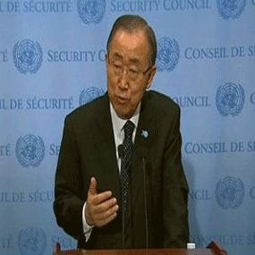 بان كي مون: أطالب بإنهاء الاحتلال الإسرائيلي وإقامة دولة فلسطينية