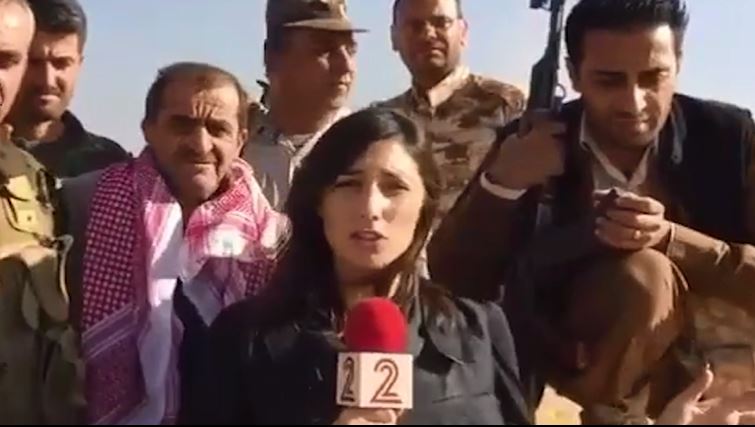 قناة إسرائيلية تواكب معركة الموصل عبر مراسلة ميدانية في محور البشمركة