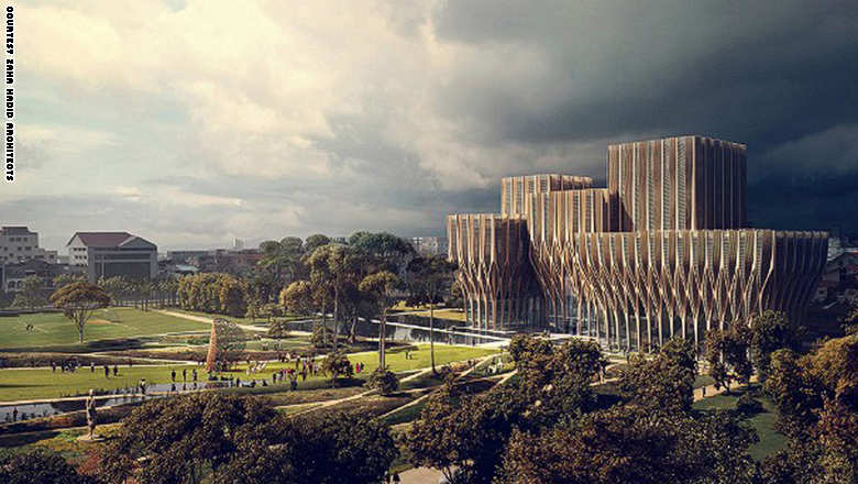 المصممة المعمارية زها حديد تقدم مفهوماً جديداً للنصب التذكارية في كمبوديا(مصور)