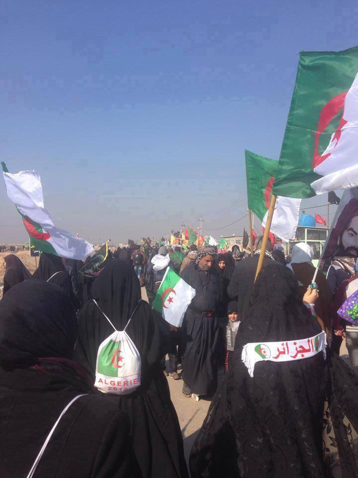 بالصور :الجزائريون والروسيون يشاركون في السير الى كربلاء
