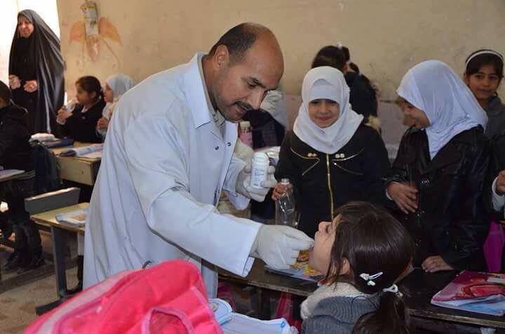 صحة كربلاء : حملة للقضاء على الديدان بين التلاميذ