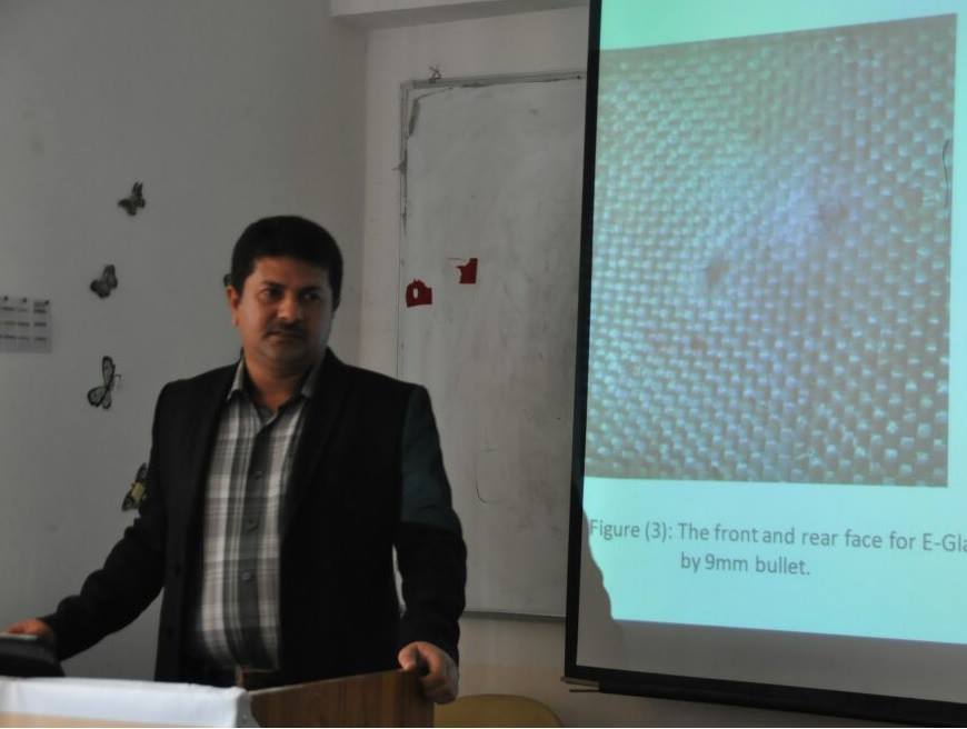 باحث من جامعة كربلاء يطور مواصفات الدروع الواقية من الرصاص وشظايا الانفجار