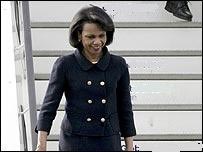 رايس تصل الى بغداد في زيارة مفاجئة