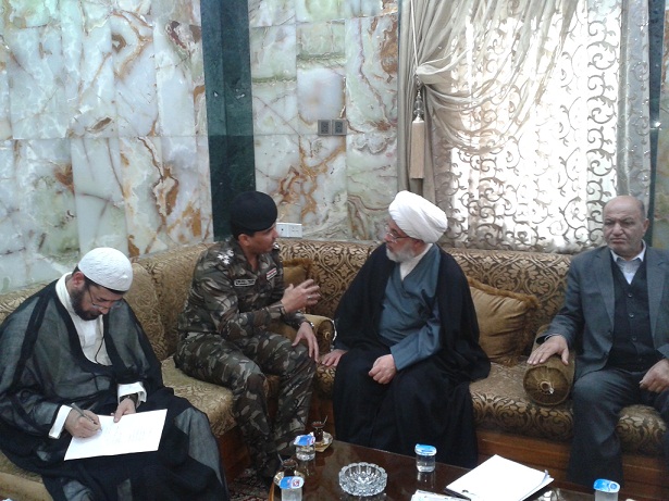 ممثل المرجع السيستاني يستقبل المتحدث باسم وزارة الداخلية الدكتور سعد معن