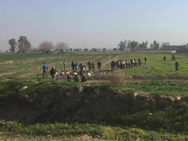 بالصور: مجموعات مسلحة من داعش تسلم نفسها للقوات العراقية