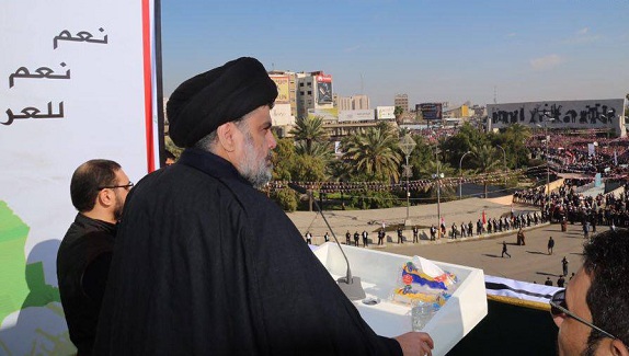 الصدر من التحرير: التزموا بسلمية التظاهرات وعدم اعطاء اصواتكم للفاسدين