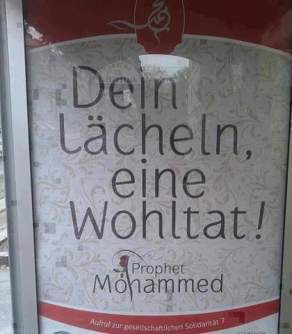 البيئة الالمانية تضع حديث للنبي محمد في الاماكن العامة بشكل رسمي+صورة