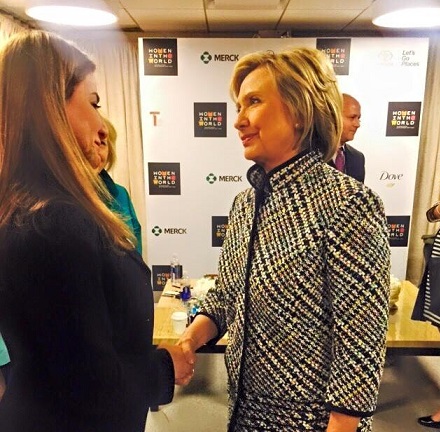 بالصور:فيان دخيل تلتقي هيلاري كلنتون والاخيرة تؤكد تعاطفها الشديد مع الايزيدين بالعراق