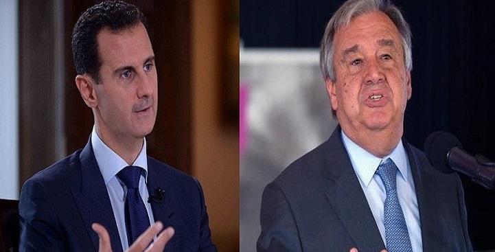 الأمين العام للأمم المتحدة يهنئ الأسد
