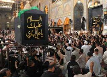 توافد  الزوار الى سامراء لاحياء ذكرى استشهاد الامام علي الهادي ومجلس الوزراء يخصص 3 مليار دينار  للزيارة