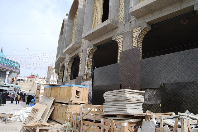 مشروع توسعة الحائر الحسيني:انجاز 70% من الحائر وبداية عام 2015 سيتم انجازه بالكامل(مصور)
