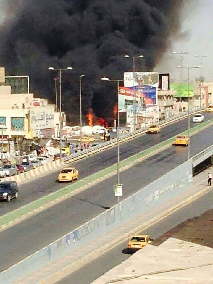 بالفيديو: اصابة اربعة مدنيين بانفجار عبوة ناسفة في شارع فلسيطن شرقي بغداد