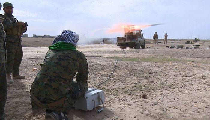 بالصور :صواريخ علي الاكبر تدك داعش ببيجي وتمنع انقاذ جراحاهم