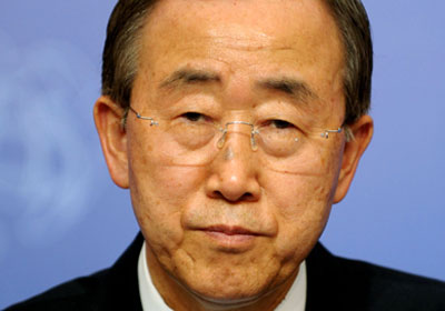 بان كي مون يدعو كل الدول الى وقف تغذية "اراقة الدماء" في سوريا