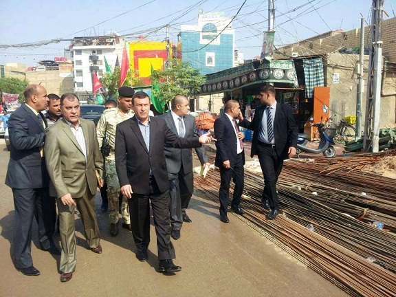 الطريحي يمهل الباعة المتجويلين في منطقة باب المشهد المتجولين شهرا لترتيب اوضاعهم