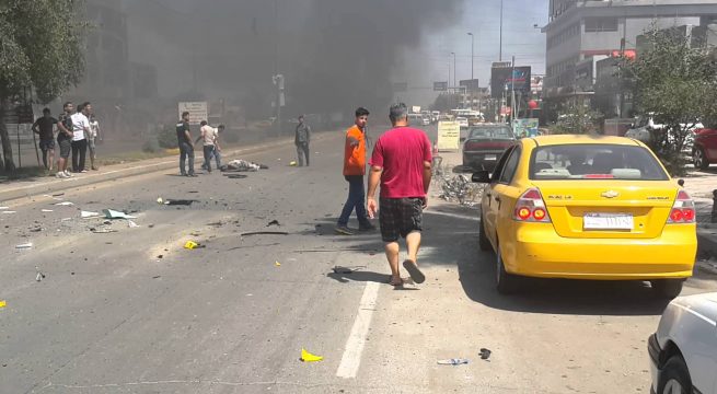 عاجل .. انفجار عجلة مفخخة بمحطة وقود بالشوملي شرق الحلة