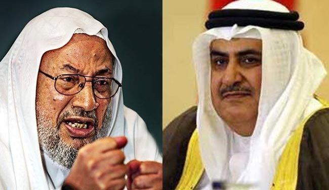 وزير الخارجية البحريني للقرضاوي.."يا غريب كن أديب"
