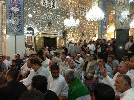 صور لموكب اهالي كربلاء داخل مرقد السيدة زينب ع