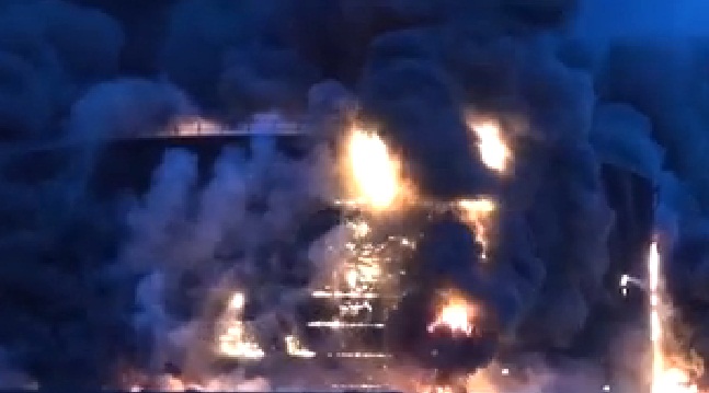 بالفيديو : شاهد حجم الدمار الذي تعرض له مصفى بيجي