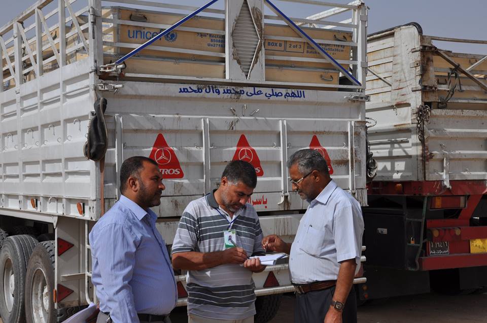 بالصورة:اليونسيف جهزت المديرية العامة للتربية في كربلاء المقدسة 90 خيمة متنقلة للطلبة النازحين