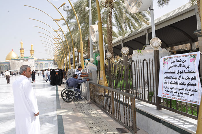 بالصور :كرامة من كرامات الامام الحسين واخيه ابو الفضل العباس تجعل مواطنا يقدم الشكر بطريقته الخاصة