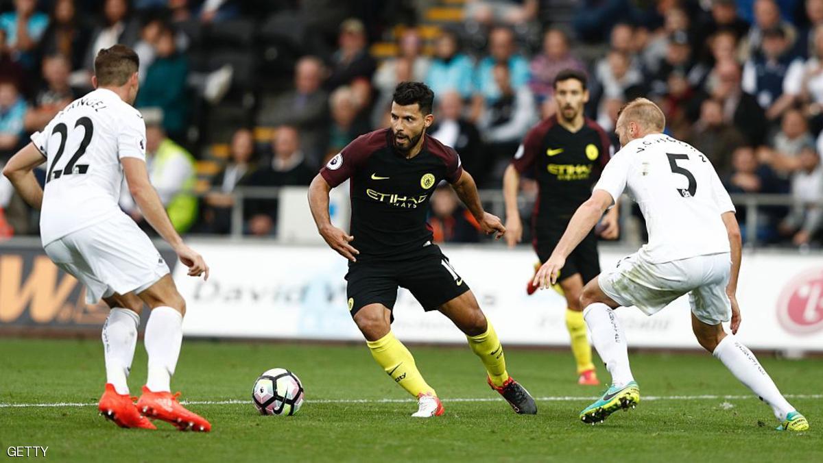 مانشستر سيتي يسقط سوانزي بالثلاثة