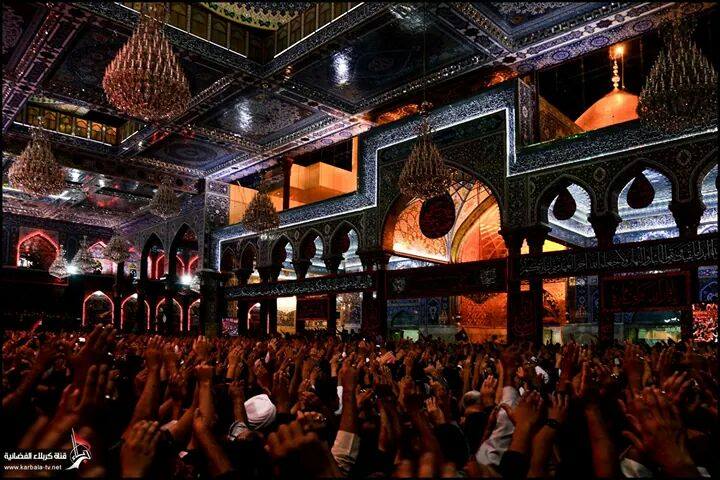 كربلاء :استبدال رايتي مرقدي الامامين الحسين والعباس وسط استعداد مليوني للتطوع لتحرير الاراضي المغتصبة من دنس داعش