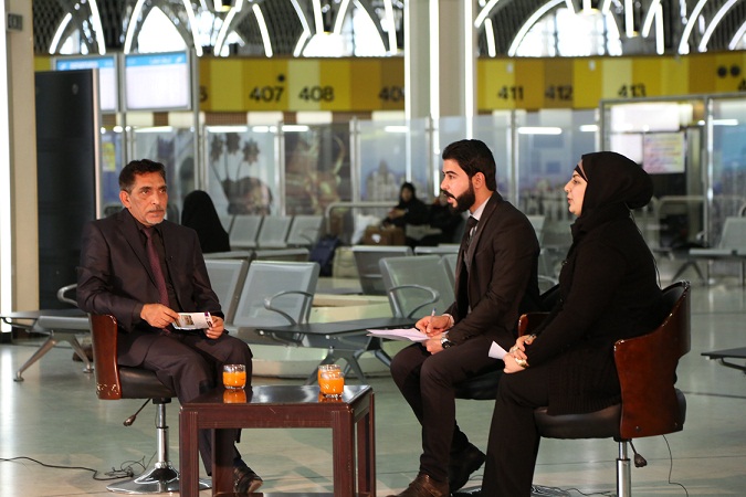 اروقة مطار بغداد الدولي تشهد حركة إعلامية كبيرة