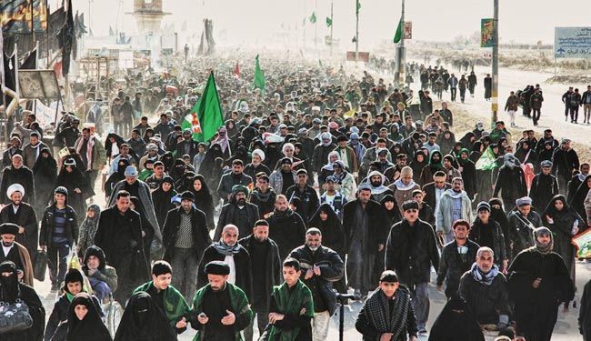 الفاو تشهد انطلاق مسيرات راجلة نحو كربلاء المقدسة لإحياء ذكرى اربعينية الامام الحسين عليه السلام