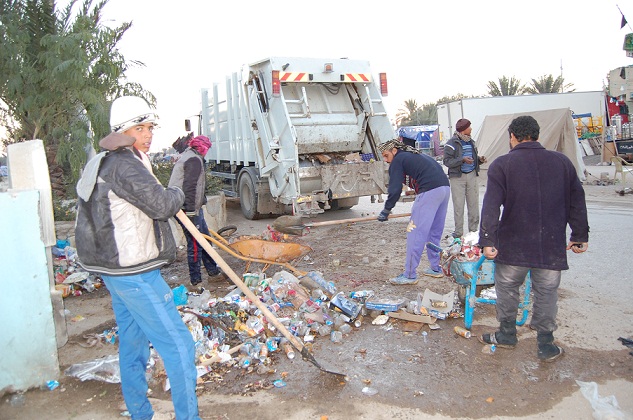 5000 عامل تنظيف يرفعون  اكثر من  (40) الف طن نفايات  خلال زيارة الأربعين للإمام الحسين (ع) في كربلاء