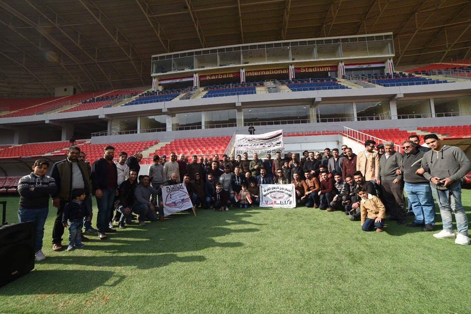 بالصور: (دوج كرفان) يناشد الفيفا برفع الحظر عن ملاعب الكرة العراقية