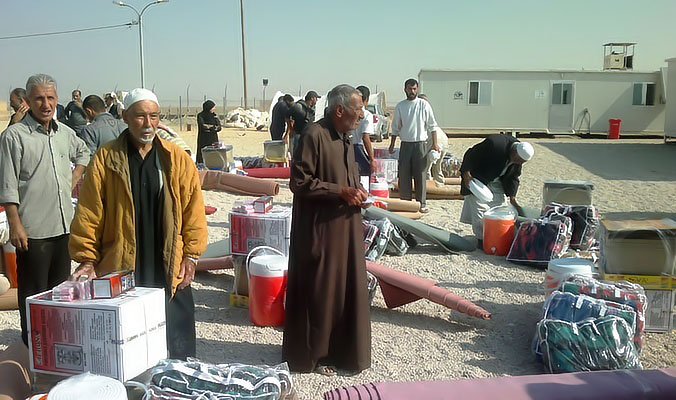 ارتفاع اعداد النازحين من الانبار الى كربلاء وحكومتها تطالب بتخصيصات مالية