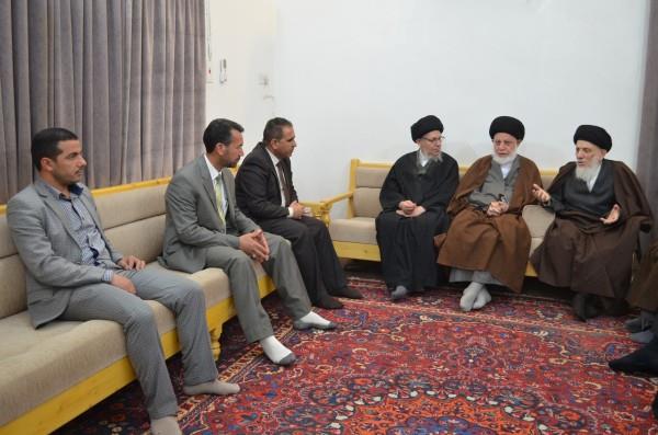 المرجع الحكيم يدعو المسؤولين الى اهمية تقديم الخدمات الضرورية والتخفيف من معاناة المواطنين