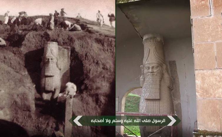 بالفيديو :داعش ترتكب جريمة جديدة بحق العراق وتدمر آثار حضارة وادي الرافدين في متحف الموصل