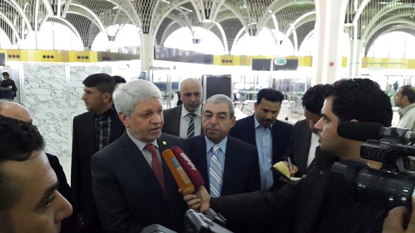 وزير النقل يفتتح خط طيران مباشر الى يريفان عاصمة ارمينيا