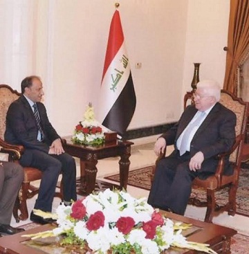 محافظ ذي قار يلتقي رئيس الجمهورية فؤاد معصوم