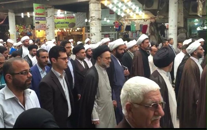 رئيس الوقف الشيعي يشارك بمراسيم التشييع الرسمي والشعبي للشهيد  الشيخ لقمان البدران