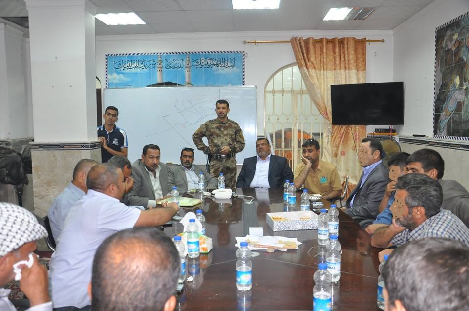 وفد من الانبار في ضيافة لواء علي الاكبر بكربلاء :الانبار بيعت الى داعش من قبل الحزب الاسلامي والحشد يحرر جامعة الانبار