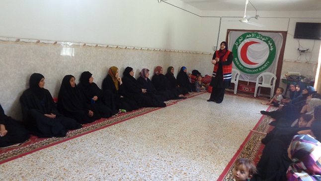 الهلال الاحمر العراقي يقيم م دورات تدريبية بالإسعافات الاولية للنساء في كربلاء