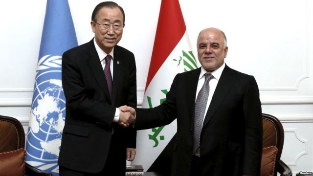 كي مون يثني على اجراءات الحكومة وتصريحات المرجعية والحشد الشعبي بشأن حماية المدنيين