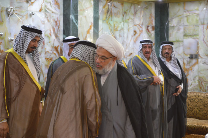 عشائر مدينة سيد محمد في صلاح الدين يلتقون بممثل المرجع السيستاني في كربلاء ويتحدثون عن تصديهم لعصابات داعش