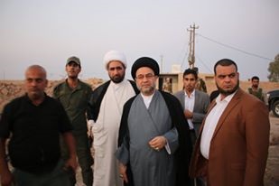 رئيس ديوان الوقف الشيعي يزور مجاهدي الحشد الشعبي في قاطع سامراء