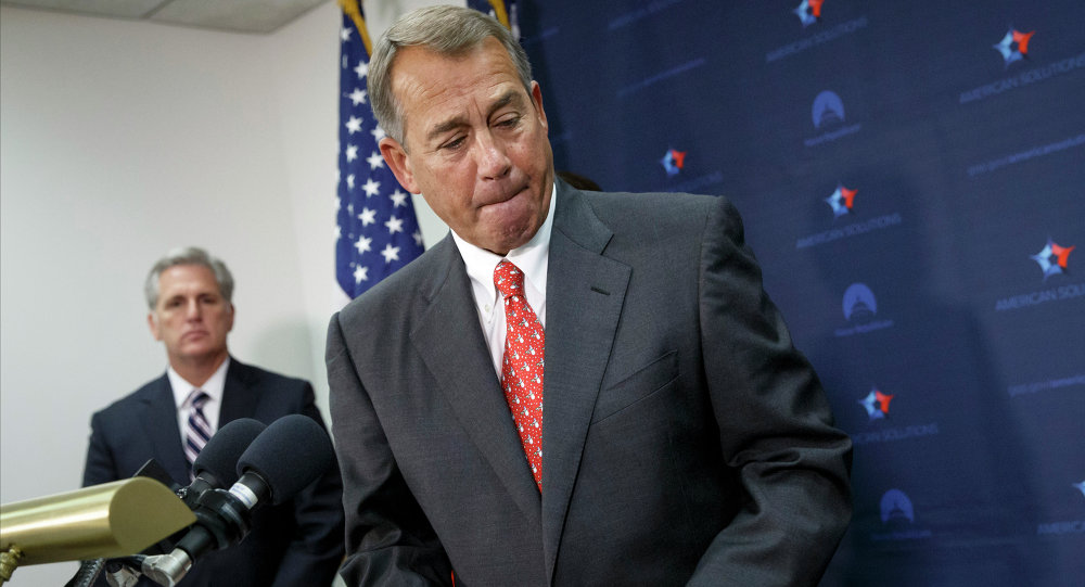 رئيس مجلس النواب الأمريكي يستقيل من منصبه