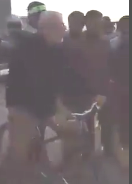 بالفيديو:ابو مهدي المهندس يتجول بالدراجة الهوائية في بيجي بعد تحريرها من داعش