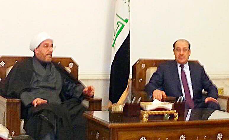 الخطيب يلتقي بالمالكي ويقدم له شرحا وافيا عن تجربة الامتحانات الخارجية التي يقيمها الوقف الشيعي