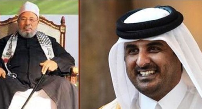 القرضاوي يحرض لاول مرة على الثورة ضد أمير قطر!