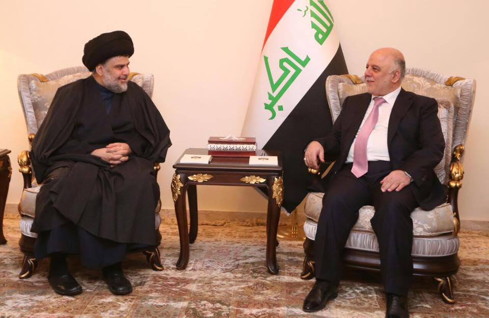 العبادي يستقبل الصدر ويبحث معه القضايا السياسية والأمنية في البلاد