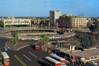 حالة امنية مشددة في باب الشرقي وسط بغداد  مع تحليق للطيران العراقي في سماء المنطقة