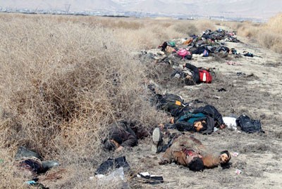 بالصور:قتلى من جنسيات سعودية وقطرية وشيشانية في معارك قرب مقامي السيدة سكينية وحجر بن عدي