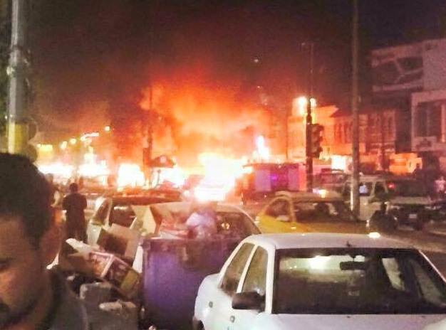 بالصور:استشهاد 7 اشخاص وجرح 19 آخرين بتفجير انتحاري بالمنصور غربي بغداد